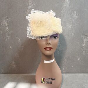 Elegant Bridal Birdcage Veil Fascinator – Derby & Wedding Hat